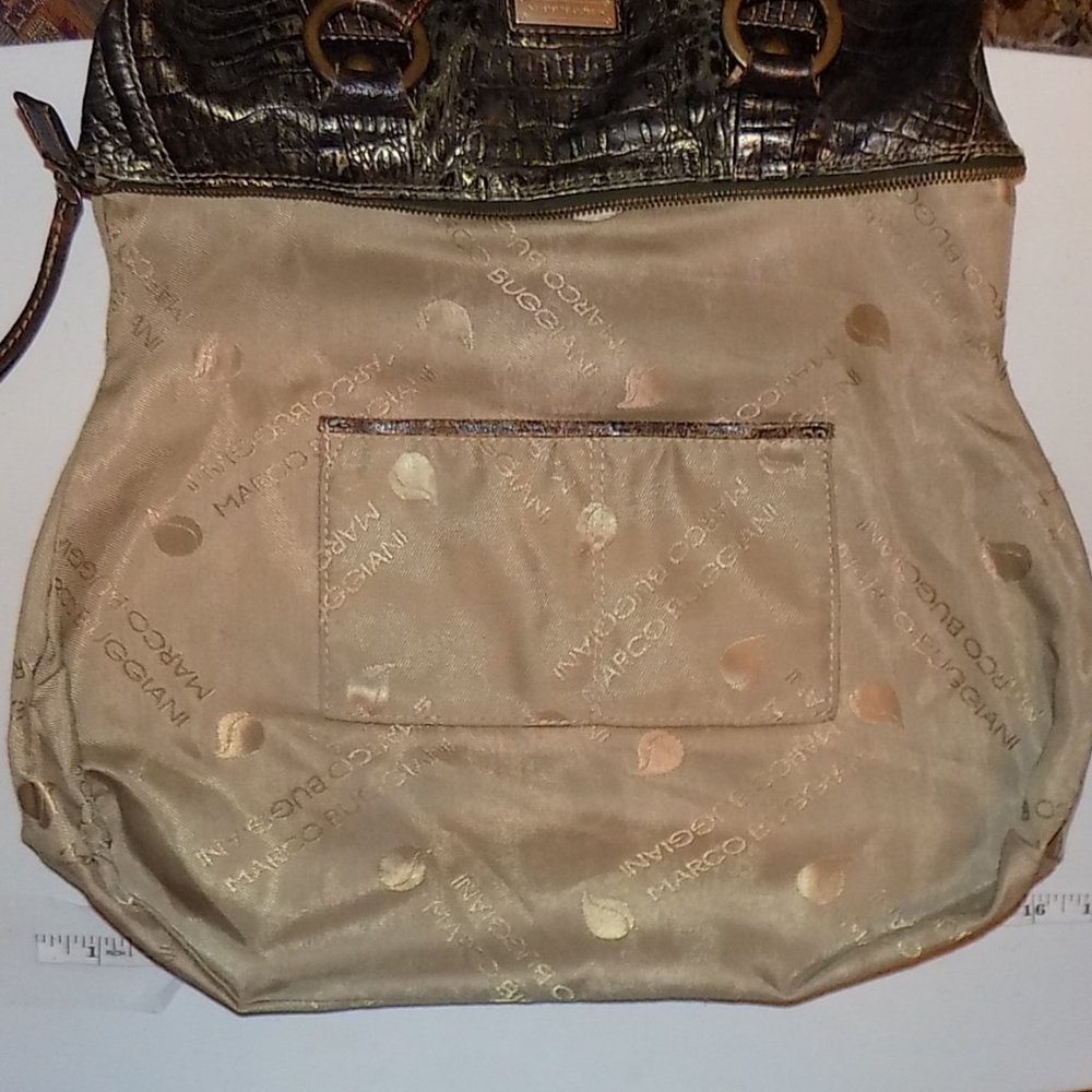 Marco Buggiani Croc embossed large leather bag - Picture 5 of 16